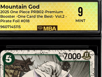 Graded 2025 One Piece Trading Card PRB02 Premium Booster Vol. 2 Mountain God #018 MBA 9