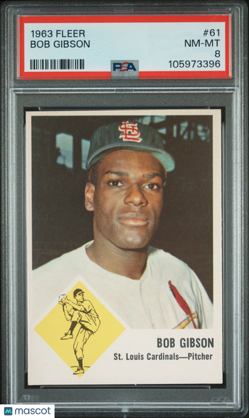 1963 Fleer Bob Gibson #61 PSA 8