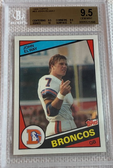 John Elway 1984 Topps #63 RC BGS 9.5 Rare!