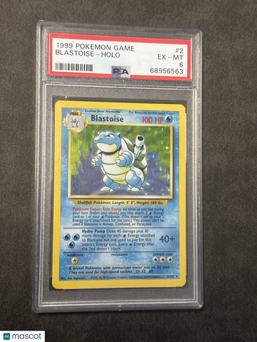 1999 Pokemon Game Blastoise Holo PSA 6 #2