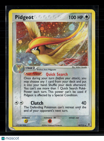 Pokemon 2004 EX FireRed & LeafGreen Pidgeot #10/112