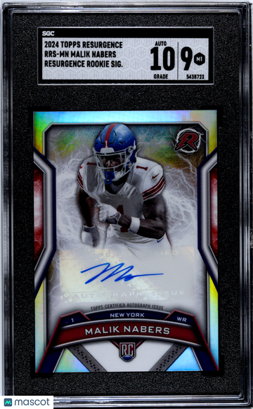 2024 Topps Resurgence Malik Nabers #RRS-MN Rookie Sigs. SGC 9 Auto 10