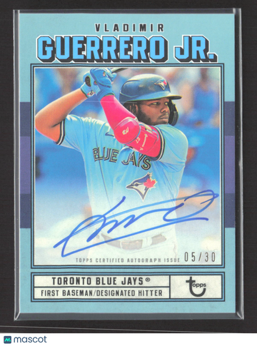2022 Topps Brooklyn Collection Vladimir Guerrero Jr. #AC-VGJ 05/30 Auto