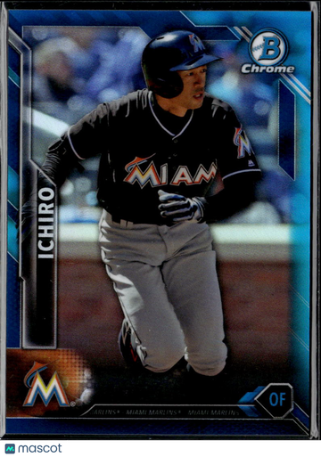 Ichiro 2016 Bowman Chrome Blue Refractor Miami Marlins