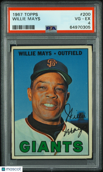 1967 Topps Willie Mays #200 PSA 4
