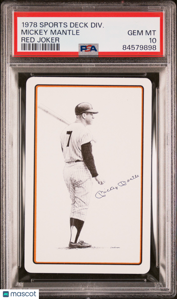 1978 Sports Deck Divison Mickey Mantle PSA 10 - Yankees - HOF - Red Joker