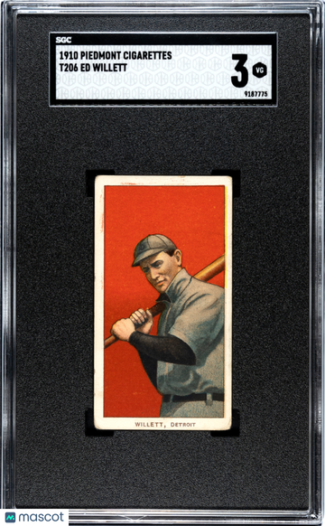 1910 Piedmont Cigarettes (T206) Ed Willett SGC 3
