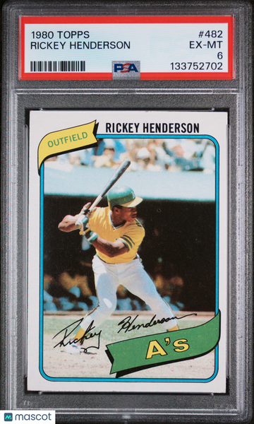 1980 Topps Rickey Henderson #482 PSA 6