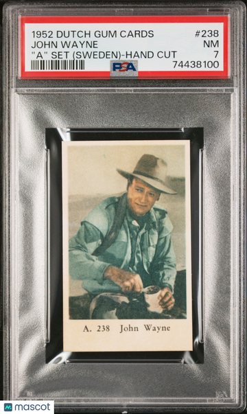 1952 Dutch Gum Cards "a" Set (Sweden) John Wayne #238 Pop 2. None Higher! PSA 7
