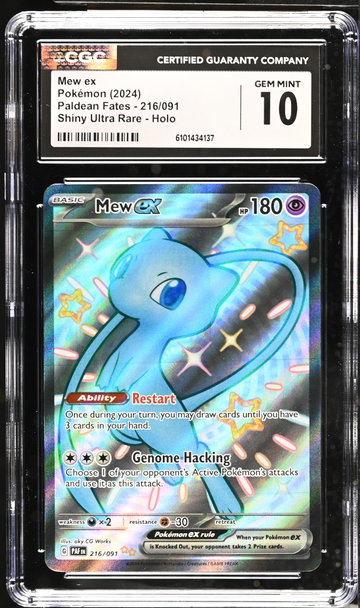 2024 #216/091 Mew ex Paldean Fates CGC 10