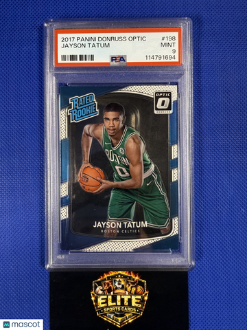 2017 Panini Donruss Optic Jayson Tatum #198 Rookie PSA 9