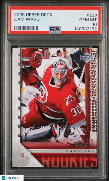 2005-06 Upper Deck Cam Ward #229 Young Guns Rookie PSA 10