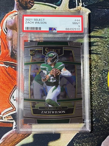 2021 Select #44 Zach Wilson PSA 9 Rookie RC Concourse