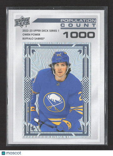 2022 Upper Deck Series 1 Population Count Owen Power #PC-28 1000