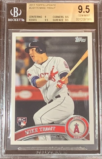 2011 Topps Update Mike Trout BGS 9.5