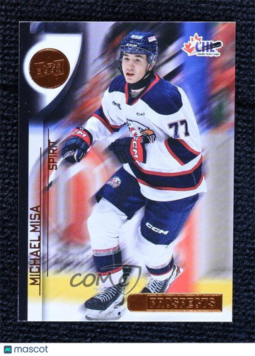 2023-24 Upper Deck CHL - 2001-02 UD CHL Prospects - Black Retro A Michael Misa #A-3 Black Retro Achievement