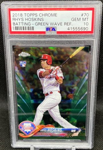 Rhys Hoskins Green Wave RC /99 PSA 10