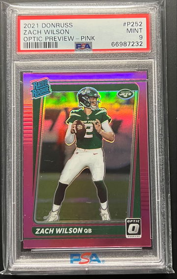Zach Wilson 2021 Optic Pink PSA 9