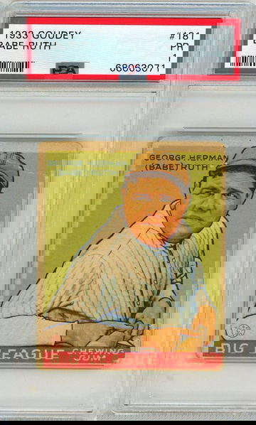 1933 Goudey Babe Ruth #181 PSA 1 P1295