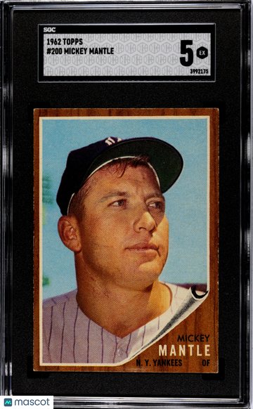 1962 Topps Mickey Mantle #200 SGC 5
