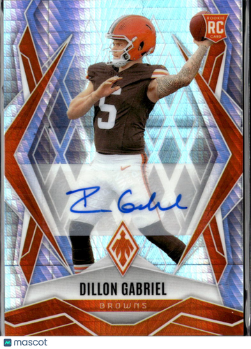 Dillon Gabriel 2025 Panini Phoenix Football RC Auto Cleveland Browns