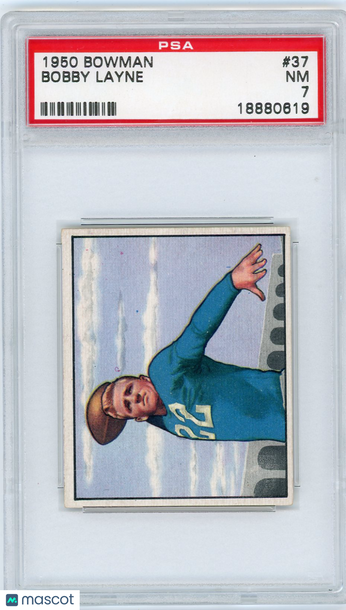1950 Bowman Bobby Layne #37 PSA 7