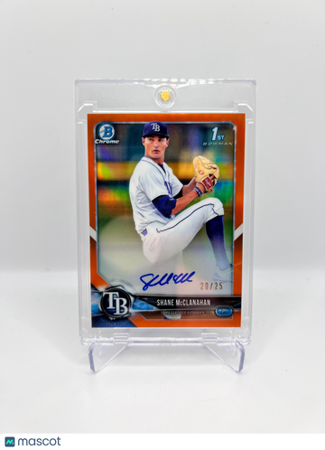 2018 DRAFT SHANE MCCLANAHAN 1ST CHROME PROSPECT ORANGE REF. AUTO /25 RC