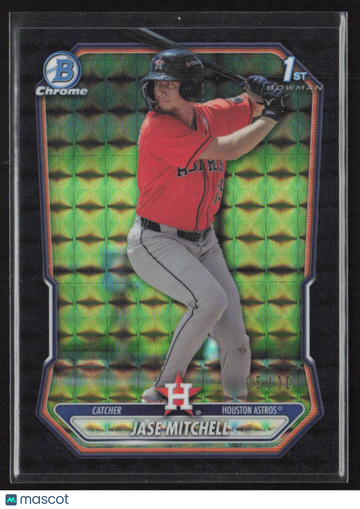 2026 Bowman Chrome Jase Mitchell #BCP-12 Yellow RayWave /10 1st Bowman