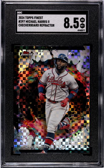 2024 Topps Finest Checkerboard Refractor Michael Harris II #297 SGC 8.5