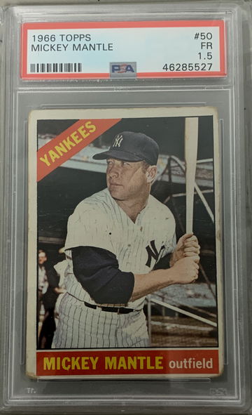 1966 Topps #50 Mickey Mantle PSA 1.5