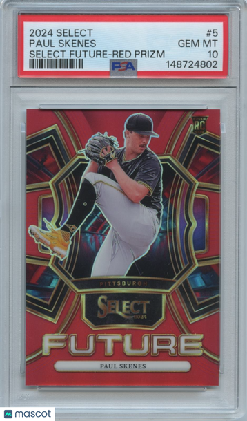 2024 Panini Select Select Future Paul Skenes #5 Red Prizm Rookie PSA 10