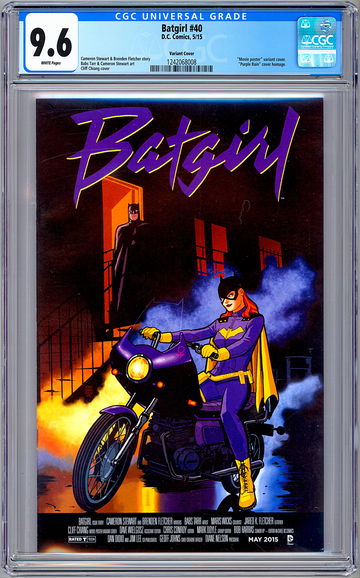 BATGIRL #40 CGC 9.6 *PRINCE PURPLE RAIN MOVIE POSTER HOMAGE* VARIANT COVER 2015