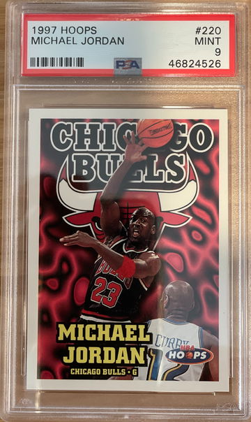 Michael Jordan GOAT - 1997 Hoops #220 PSA 9 MINT