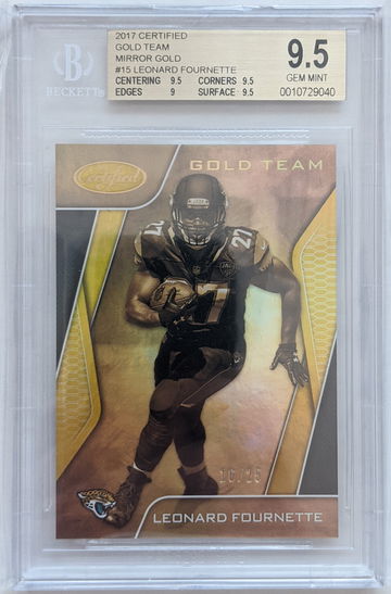 Leonard Fournette 2017 Certified Gold Team Mirror Gold