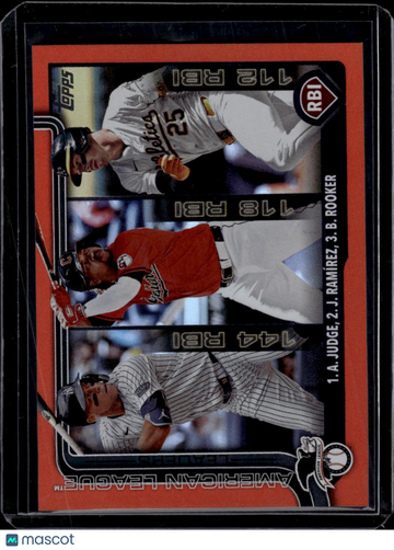 2025 Topps Series One José Ramírez Aaron Judge Brent Rooker #29 Orange /25