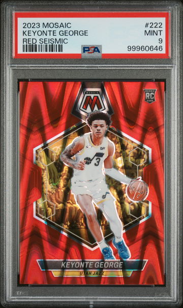 2023 Panini Mosaic Red Seismic Keyonte George #222 /299 PSA 9