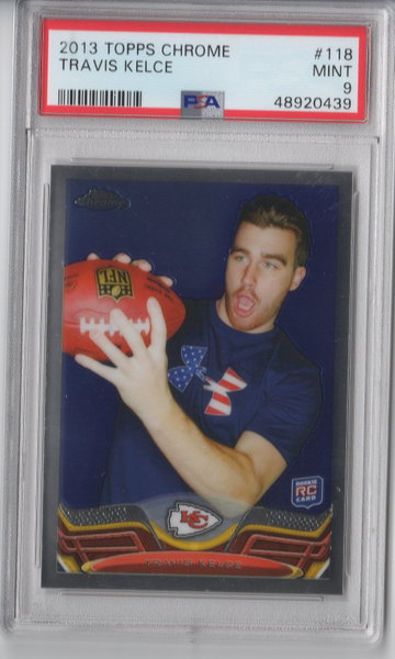 2013 Topps Chrome Travis Kelce PSA 9