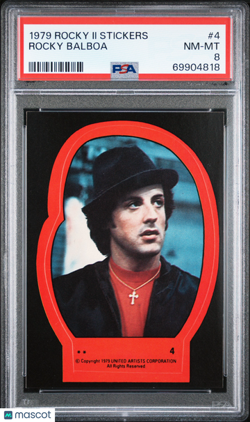 1979 Rocky II Stickers Rocky Balboa #4 PSA 8