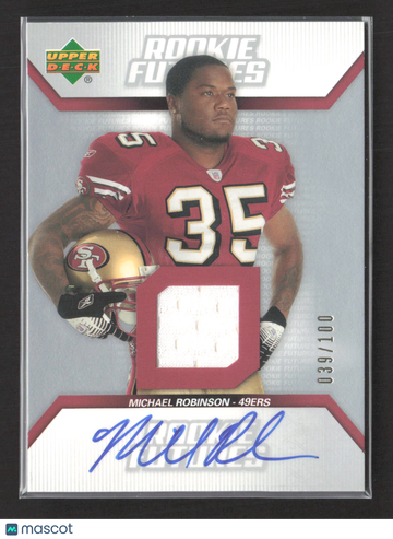 2006 Upper Deck Rookie Futures Michael Robinson #RF-MR /100 Jersey Patch Memorabilia