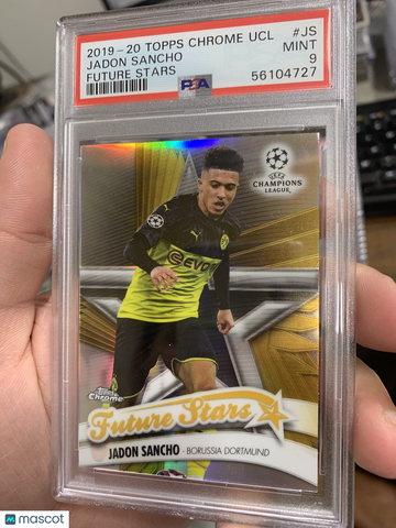 2019 Topps Chrome UEFA Champions League Future Stars Jadon Sancho #JS PSA 9