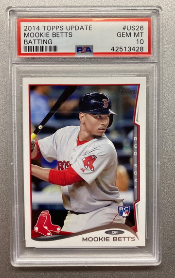 MOOKIE BETTS 2014 TOPPS UPDATE ROOKIE CARD #US26 PSA 10 GEM MINT 