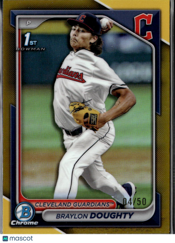 2024 Bowman Chrome Braylon Doughty #BDC-37 Gold Refractor /50
