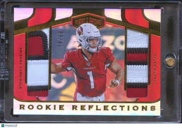 2020 Panini Plates & Patches Rookie Reflections Kyler Murray #RR-KMU /99 Memorabilia Dual Patch