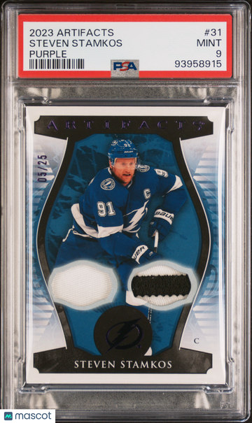 2023-24 Upper Deck Artifacts Steven Stamkos #31 Purple /25 PSA 9