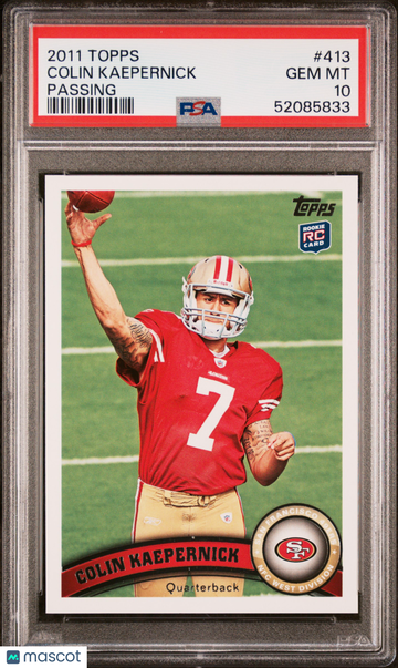 2011 Topps Colin Kaepernick #413 Passing PSA 10
