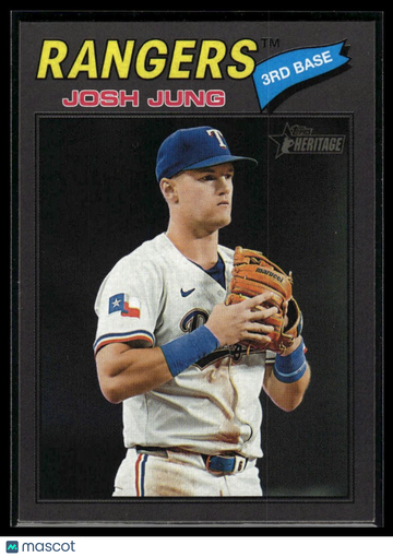 2026 Topps Heritage Josh Jung #191 Dark Gray