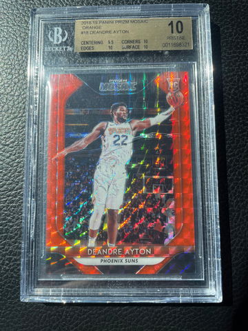 Bgs 10 2018 prizm mosaic Deandre Ayton team color orange /99