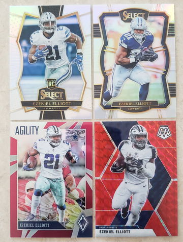 Ezekiel Elliott RC LOT 2016 Select Silver Prizm Phoenix Agility /199