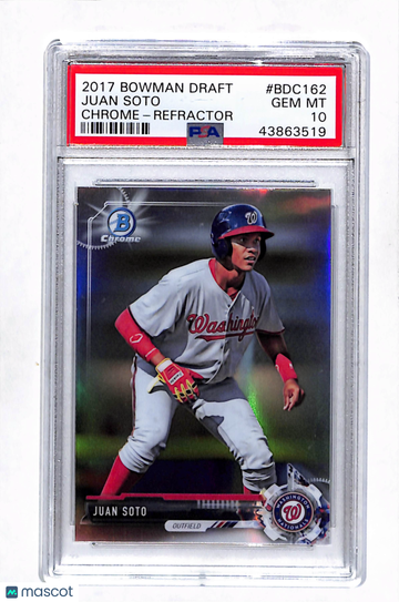 2017 Bowman Draft Juan Soto #BDC162 Chrome Refractor PSA 10