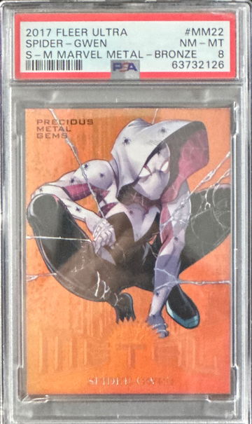 2017 Fleer Ultra Spider Gwen Spider-Man Marvel Metal PMG Precious Metal Gems PSA 8 NM /199